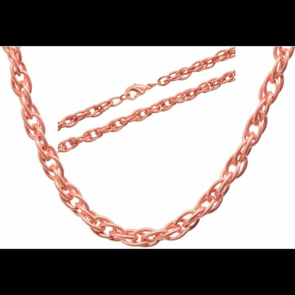 Copper Rope Chain Necklace 4 mm Link Lobster Claw Clasp Custom Jewelry
